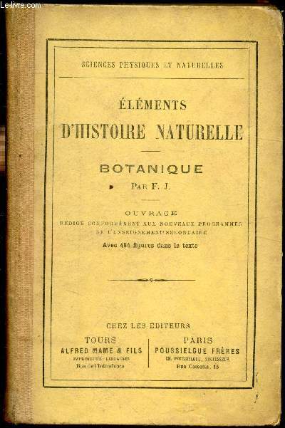 Elements d'histoire naturelle - Botanique -