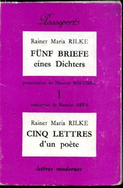 Fng Briefe eines Dichters / Cinq lettres d'un pote - Passeport 1 -