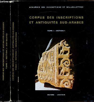 Corpus des inscriptions et antiquits sur Arabes 2 Tomes en 4 volumes + bibliographie gnrale