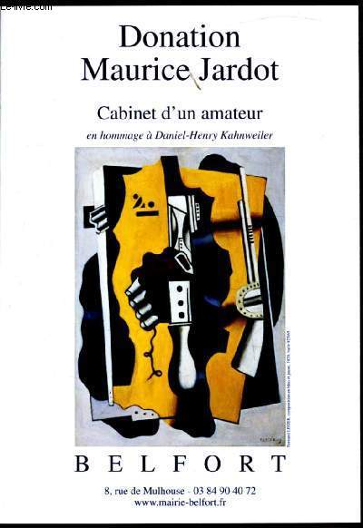 Brochure donation Jardot Maurice - Cabinet d'un amateur en hommage  Daniel-Henry Kahnweiler -