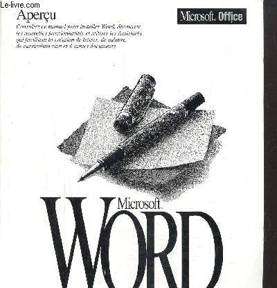Microsoft word, le numro 1 des traitements de texte version 6.0