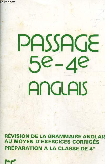 Passage 5-4 anglais