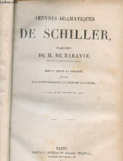 Oeuvres Dramatiques de Schiller.