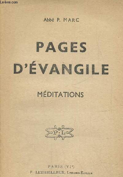 Pages d'vangile mditations