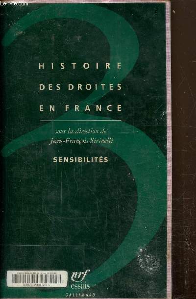 Histoire des droites en France, tome 3 sensibilits