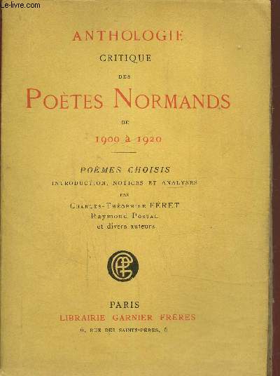 Anthologie critique des potes normands de 1900  1920
