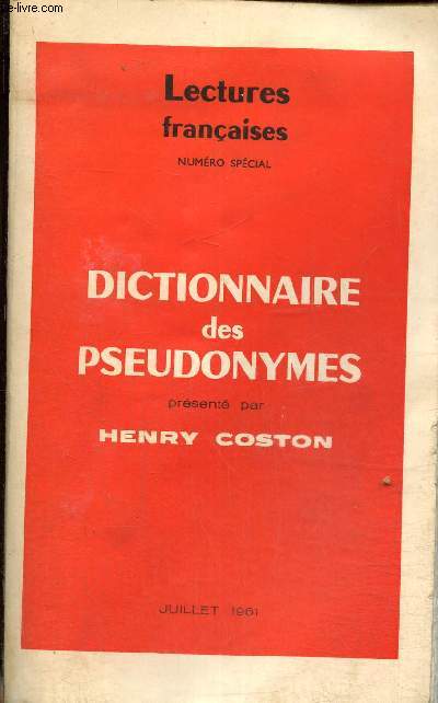 Dictionnaire des pseudonymes