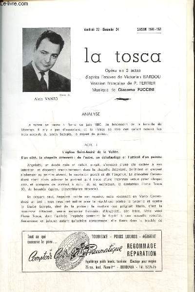 Grand-Thtre, programme officiel - Saison 1970-71 : La Tosca