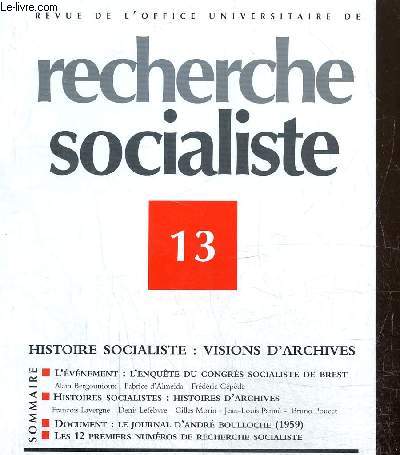 Revue de l'office universitaire de Recherche Socialiste, n13 (dcembre 2000), supplment  