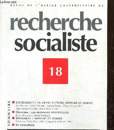 Revue de l'office universitaire de Recherche Socialiste, n18 (mars 2002), supplment  