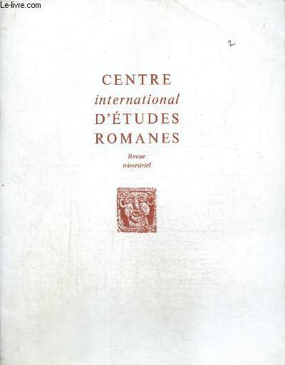 Centre international d'tudes romaines, n1 (1973) :