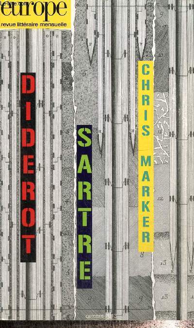 Europe, n1014 (octobre 2013) - Diderot, Sartre, Chris Marker -