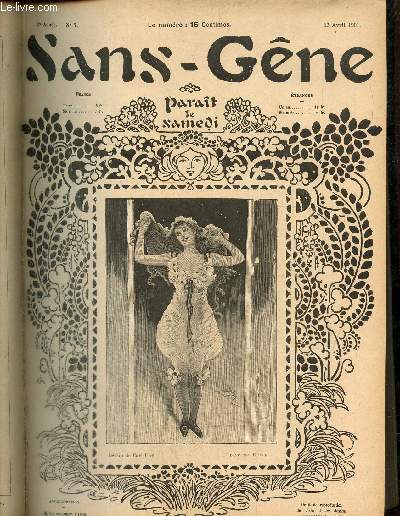 Sans-Gne, n7 (13 avril 1901) : Le jugement de Paris / Le mari promeneur / Hsitation / Bob se souvient de l'Exposition / Dans la rue / Au Moulin-Rouge / Su'l'zinc / ...