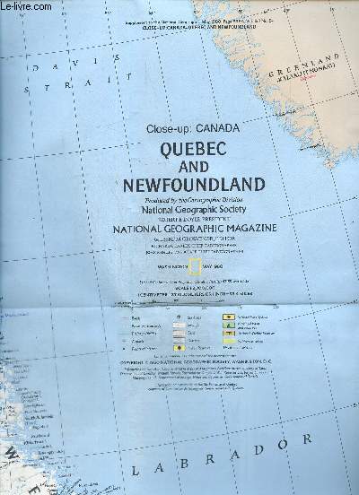 Carte : Close-up : Canada - Quebeb and Newfoundland
