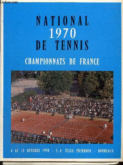 National 1970 de Tennis - Championnats de France