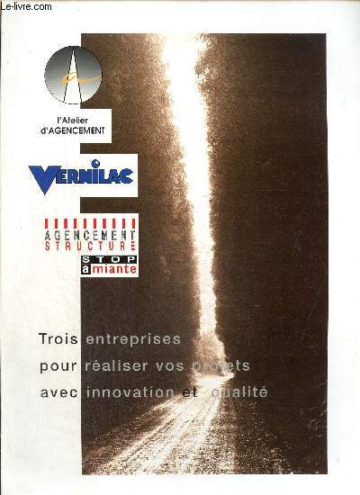 Catalogue : l'Atelier d'Agencement / Vernilac / Agencement structure