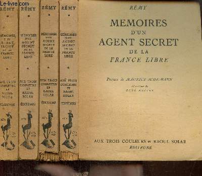 Mmoires d'un agent secret de la France Libre, juin 1940 - juin 1942, livres I  IV (4 volumes, Collection 