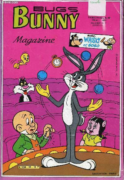 Bugs Bunny Magazine n59 - Entre deux pirates - nos amies les btes le rhynchope ou bec-en-ciseaux - cause toujours ... - Yvan Lendl, un joueur bien particulier - batau stop - bip bip l'attrape coyotte - mal de dent dehors ? - cochonnet tir  blanc ...