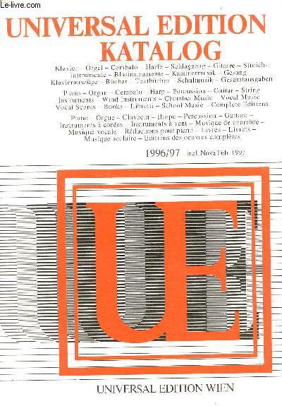 Universal edition katalog 1996/97.
