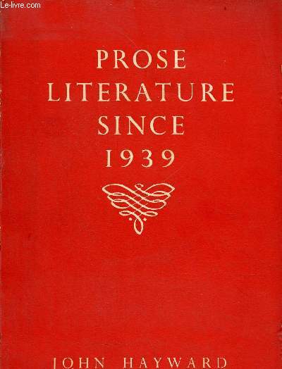 Prose literature since 1939.