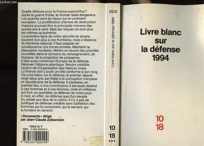 LIVRE BLANC SUR LA DEFENSE 1994.