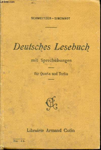 Deutsches Lesebuch mit Sprechbungen fr Quarta und Tertia