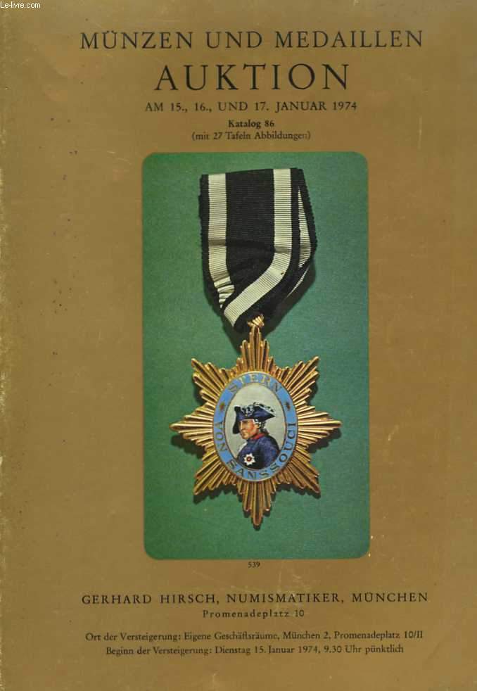Mnzen und medaillen Auktion. AM 15, 16, und 17 Januar 1974