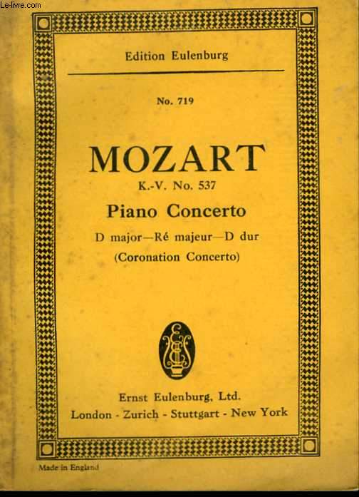Concerto D majeur for Pianoforte and Orchestra