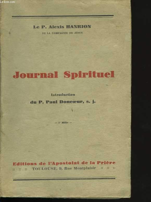 Journal spirituel. Introduction du P. Paul Doncoeur