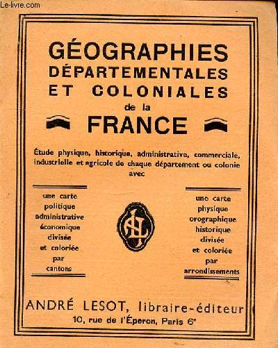 Gographies dpartementales et coloniales de la France