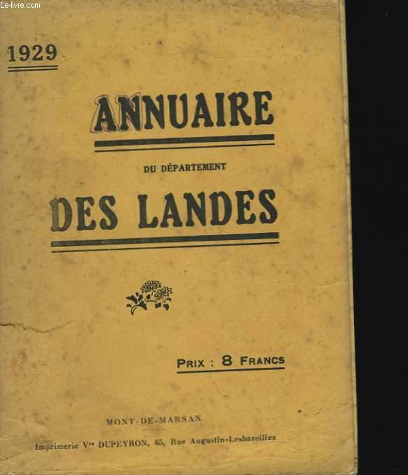 1929. Annuaire officiel des Landes