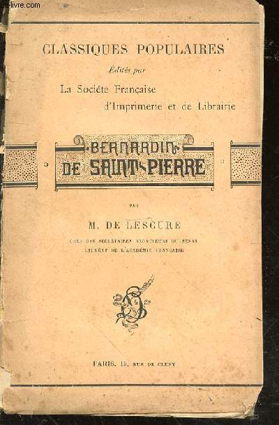 Bernardin de Saint-Pierre. Un volume orn d'un portrait et de plusieurs compositions de Maurice Leloir