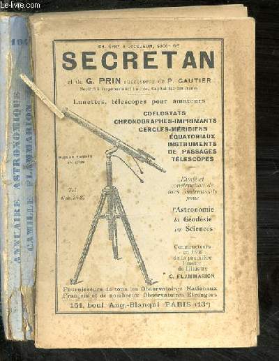 Annuaire astronomique et mtorologique pour 1943