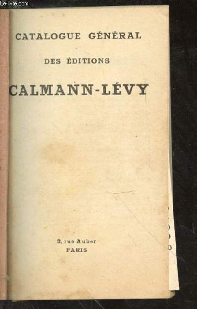 Catalogue gnral des ditions Calmann-Lvy