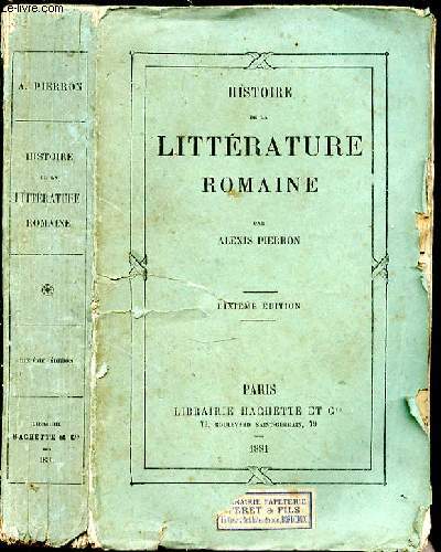 Histoire de la littrature romaine