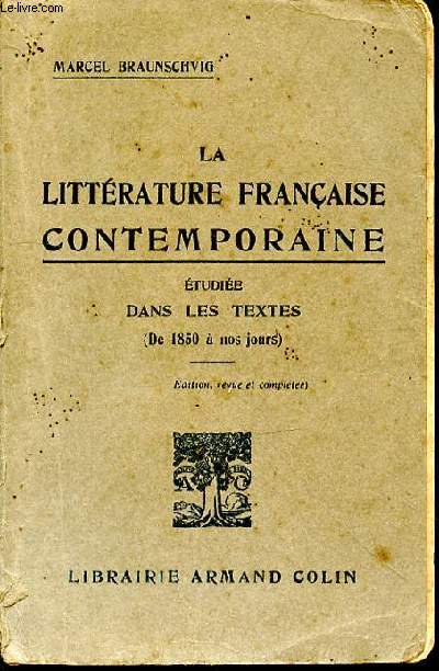 La littrarture franaise contemporaine