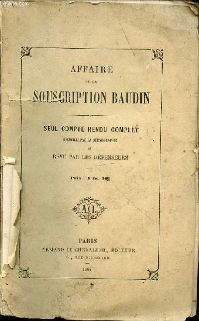 Affaire de la souscription Baudin