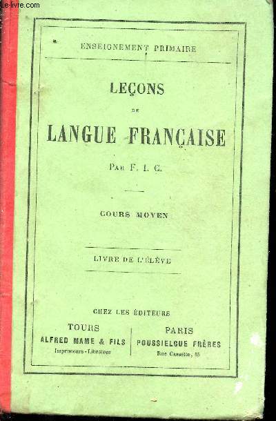 Leons de langue franaise. Cours moyen
