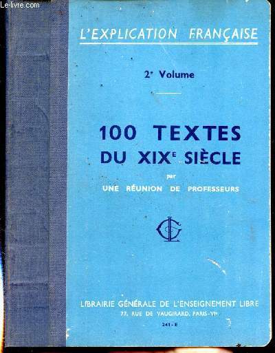 100 textes du XIX sicle