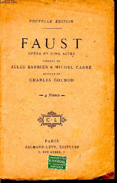 Faust, opra en cinq actes