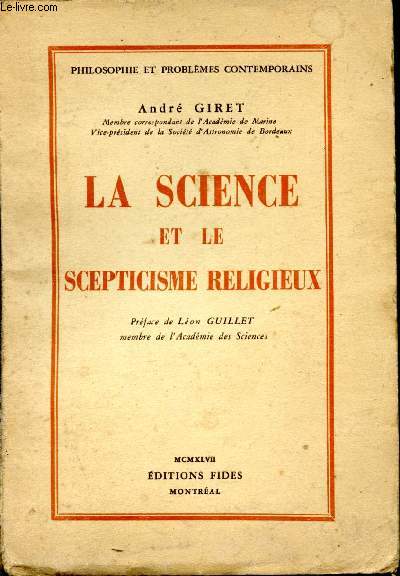 La Science et le Scepticisme religieux