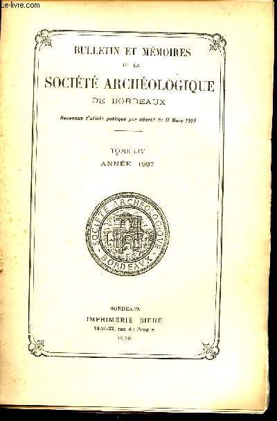Bulletin et mmoires de la socit archologique de Bordeaux