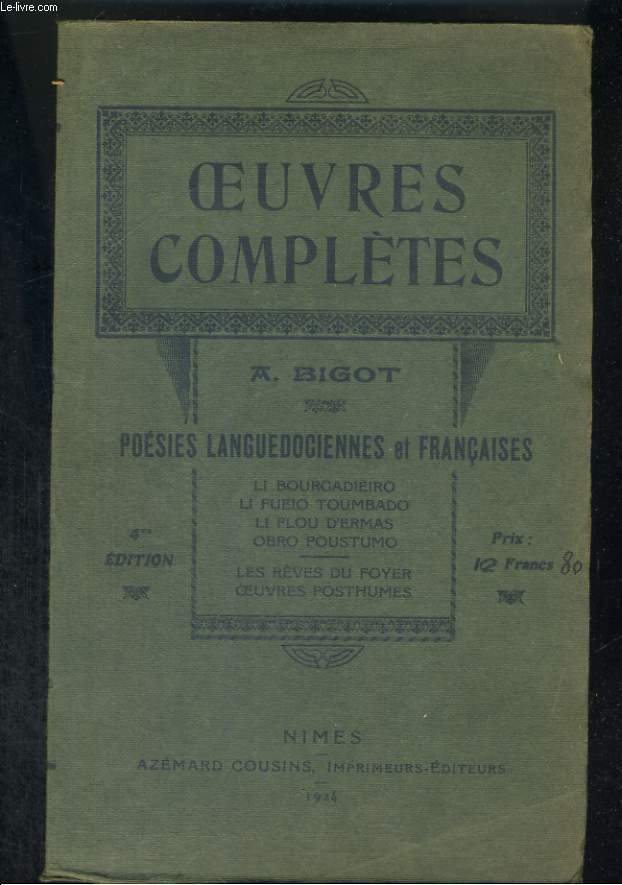 Oeuvres compltes. Posies languedociennes et franaises