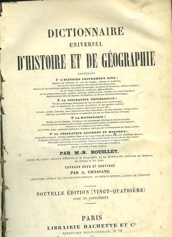 Dictionnaire d'histoire et de gographie