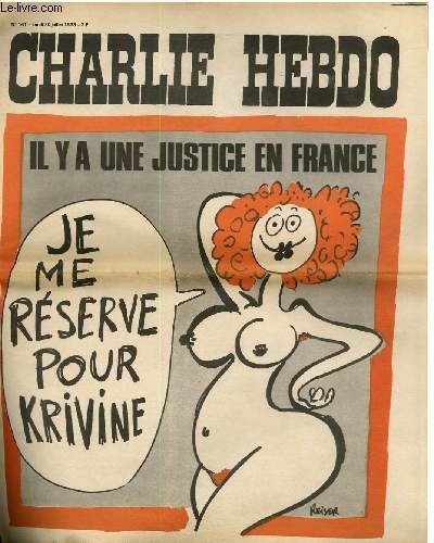 CHARLIE HEBDO N141 - IL Y A UNE JUSTICE EN FRANCE 
