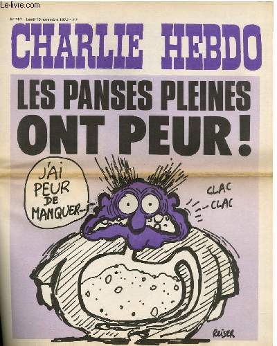 CHARLIE HEBDO N157 - LES PANSES PLEINES ONT PEUR ! 