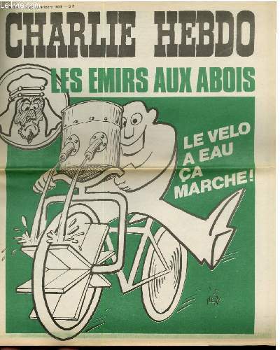 CHARLIE HEBDO N206 - LES EMIRS AUX ABOIS - LE VELO A EAU CA MARCHE