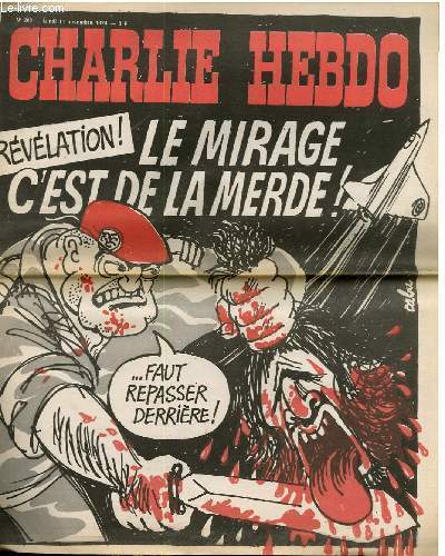 CHARLIE HEBDO N208 - REVELATION : LE MIRAGE C'EST DE LA MERDE 