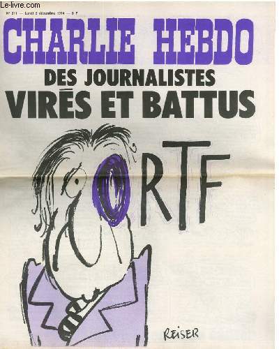 CHARLIE HEBDO N211 - DES JOURNALISTES VIRES ET BATTUS 