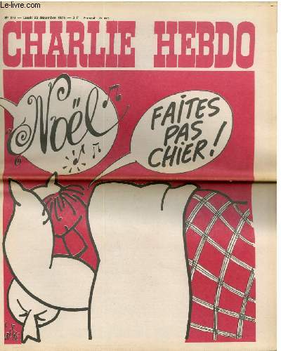 CHARLIE HEBDO N214 - NOL, FAITES PAS CHIER